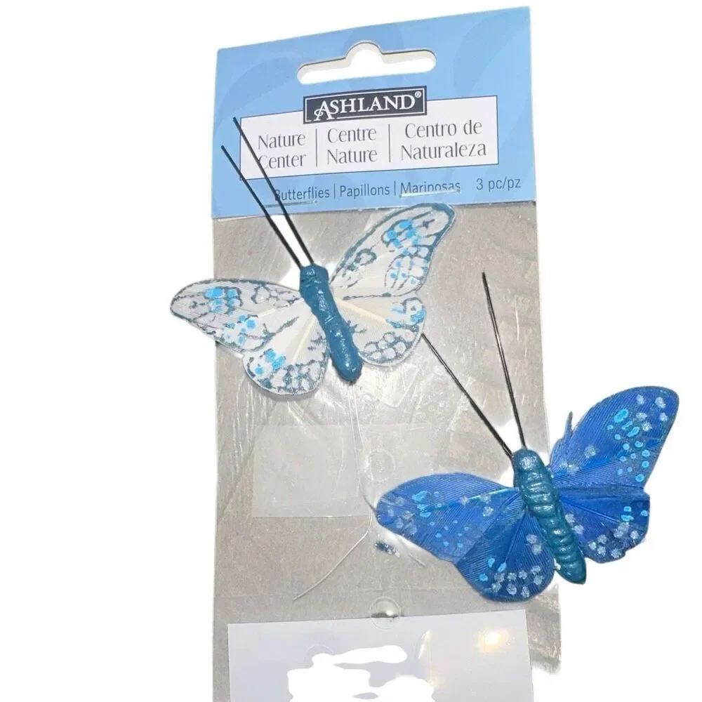 *NEW* Set of 8 decorative butterflies with clips